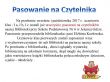 Pasowanie na czytelnika